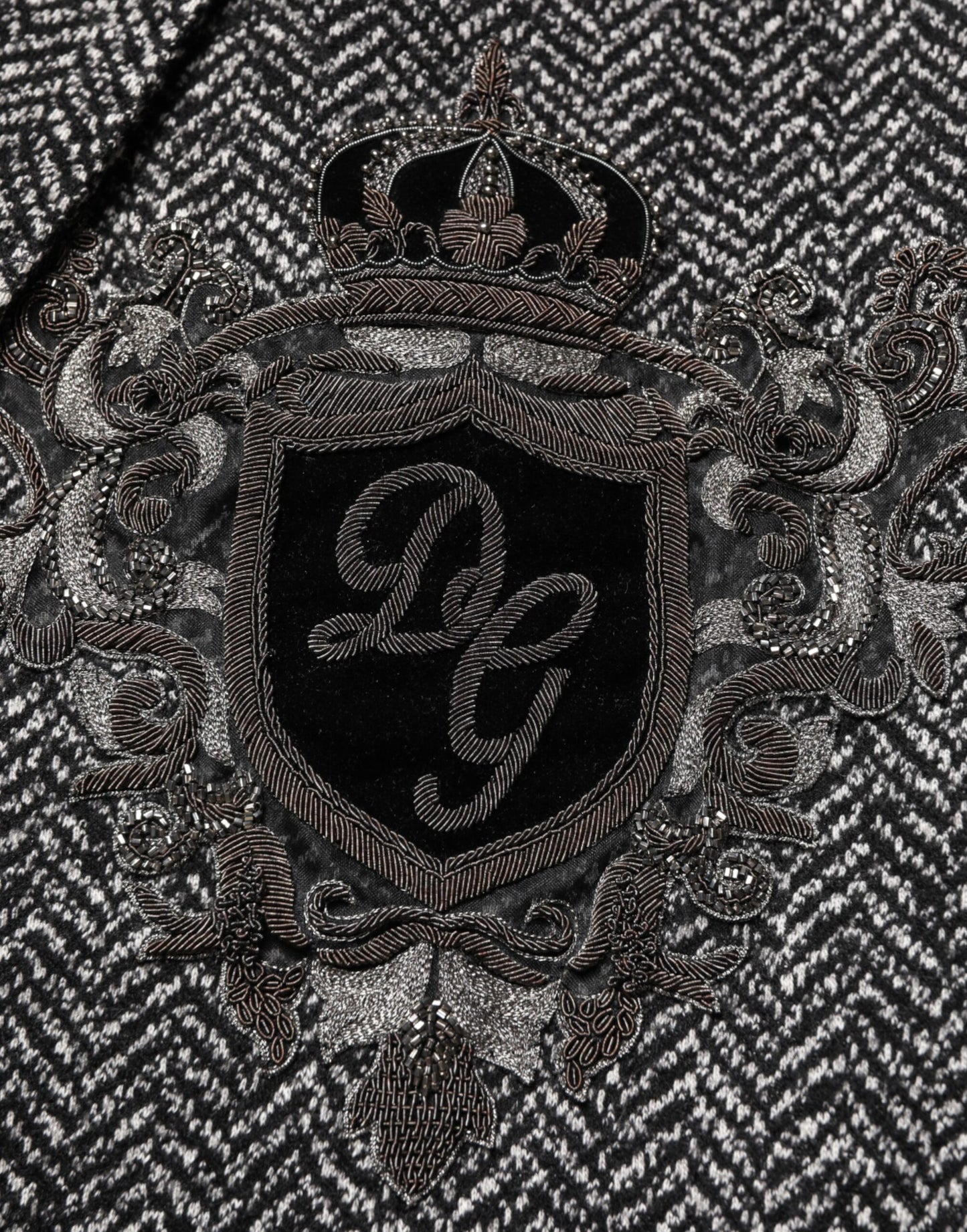 Dolce & Gabbana Schwarz Weiß Zweireiher Männer Anzug Blazer