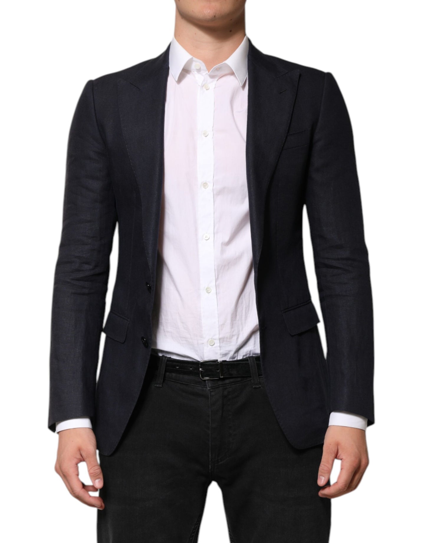 Dolce & Gabbana Dunkelblauer einreihiger Herren Anzug Blazer