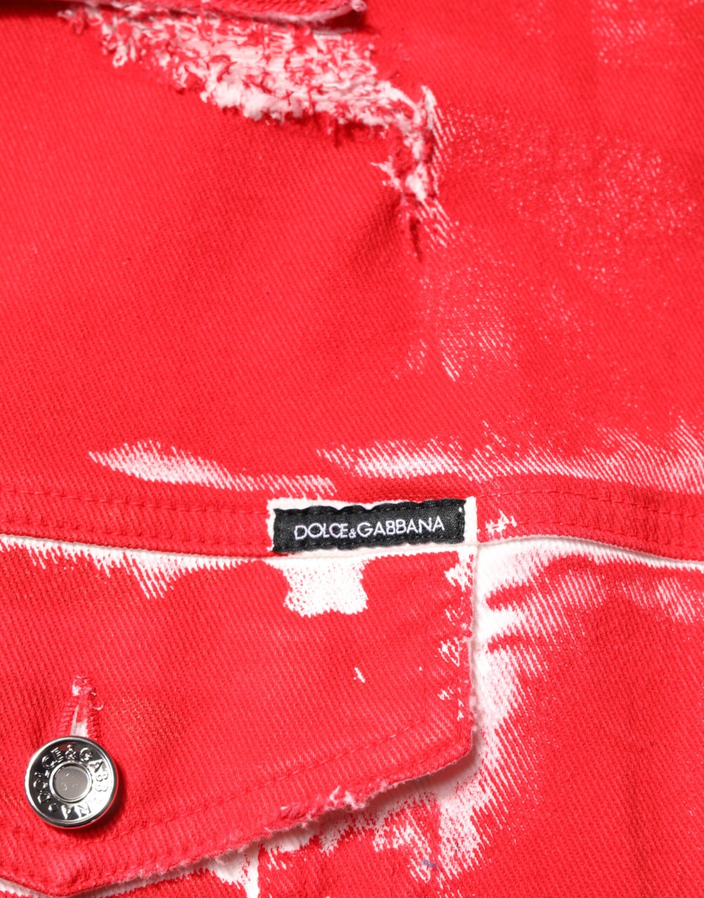 Dolce & Gabbana Rote ärmellose Logo-Plaketten-Weste