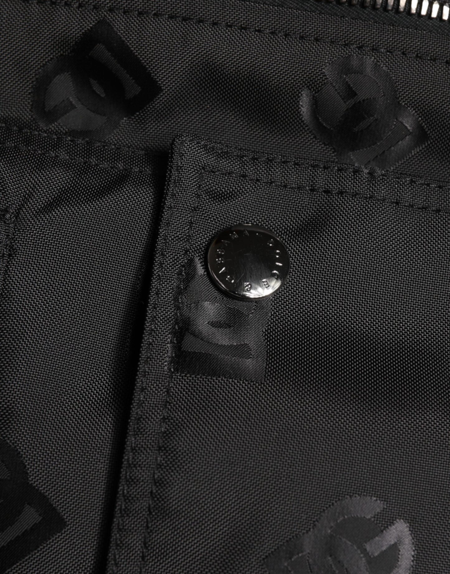 Dolce & Gabbana Schwarze Cargo Windbraker Logo Mania Jacke