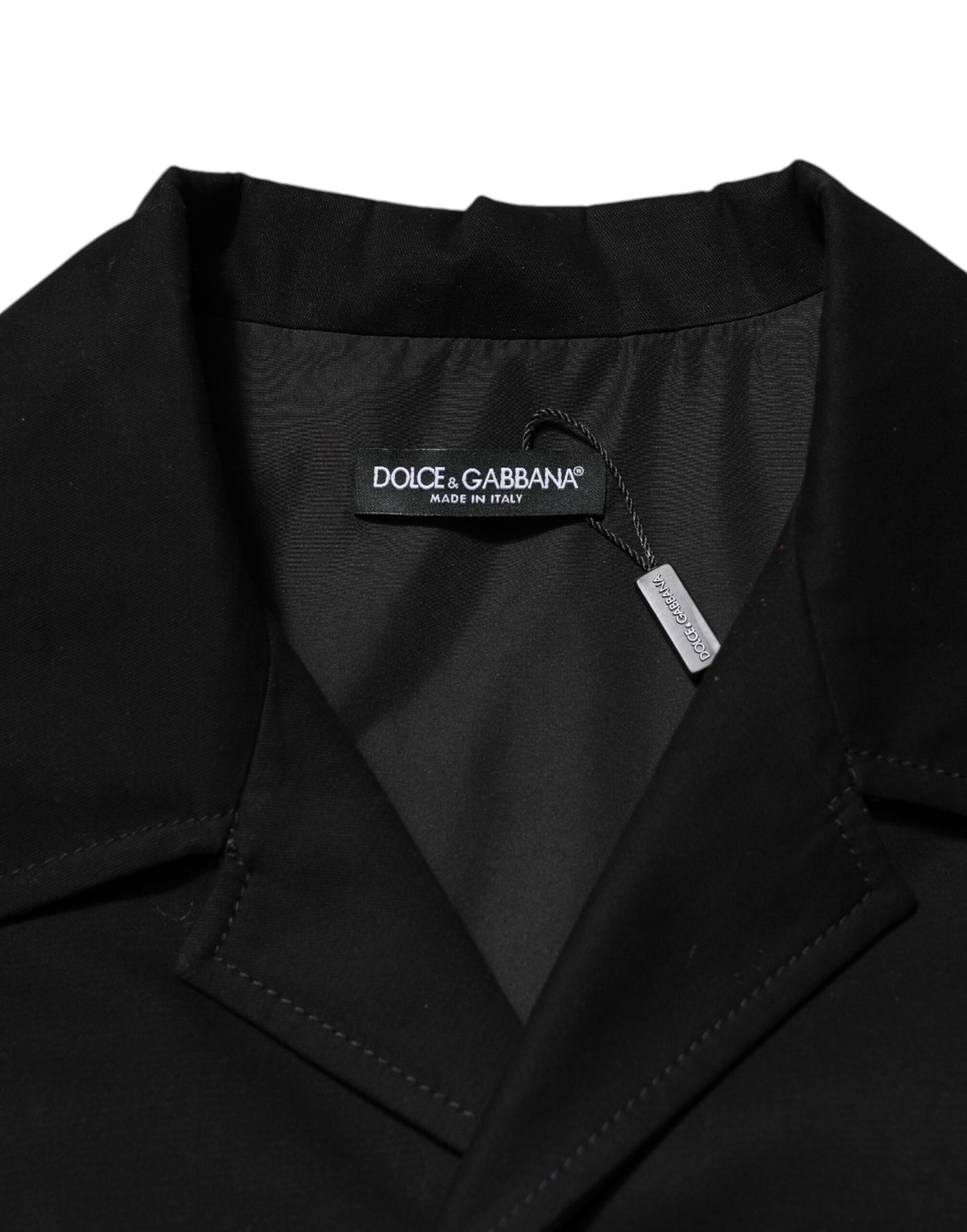 Dolce & Gabbana Schwarzes Kurzarm-Knopf Herren Freizeithemd