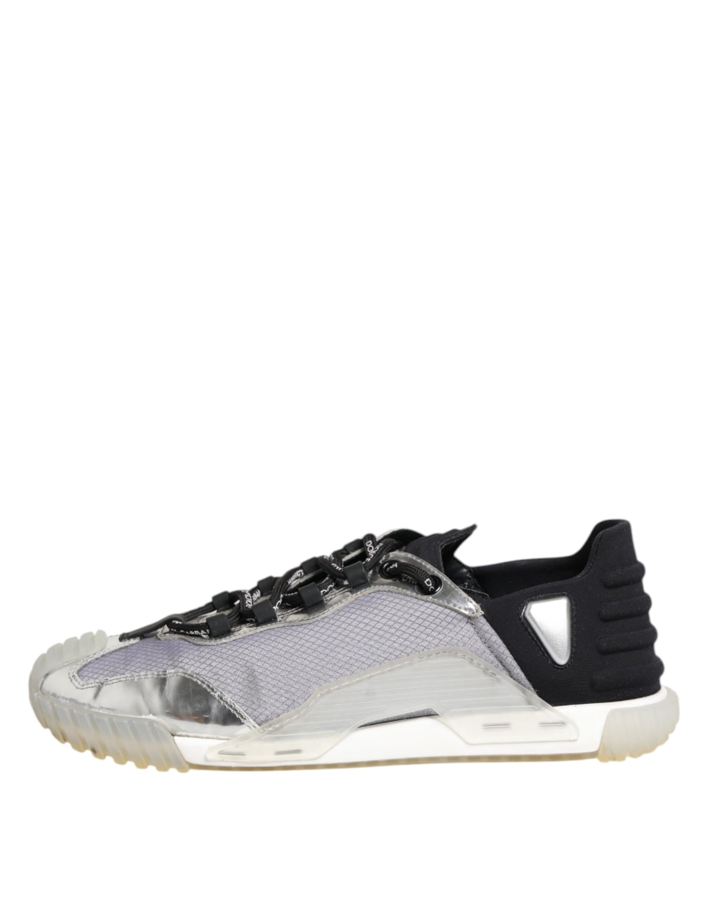 Dolce & Gabbana Schwarz Silber NS1 Männer Low Top Sneakers Schuhe