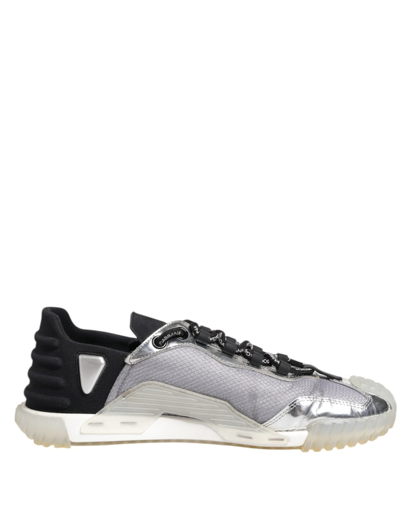 Dolce & Gabbana Schwarz Silber NS1 Männer Low Top Sneakers Schuhe