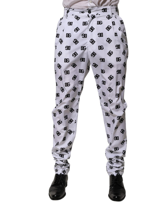 Dolce & Gabbana Weiße Logo-Baumwoll-Skinny-Denim-Hose