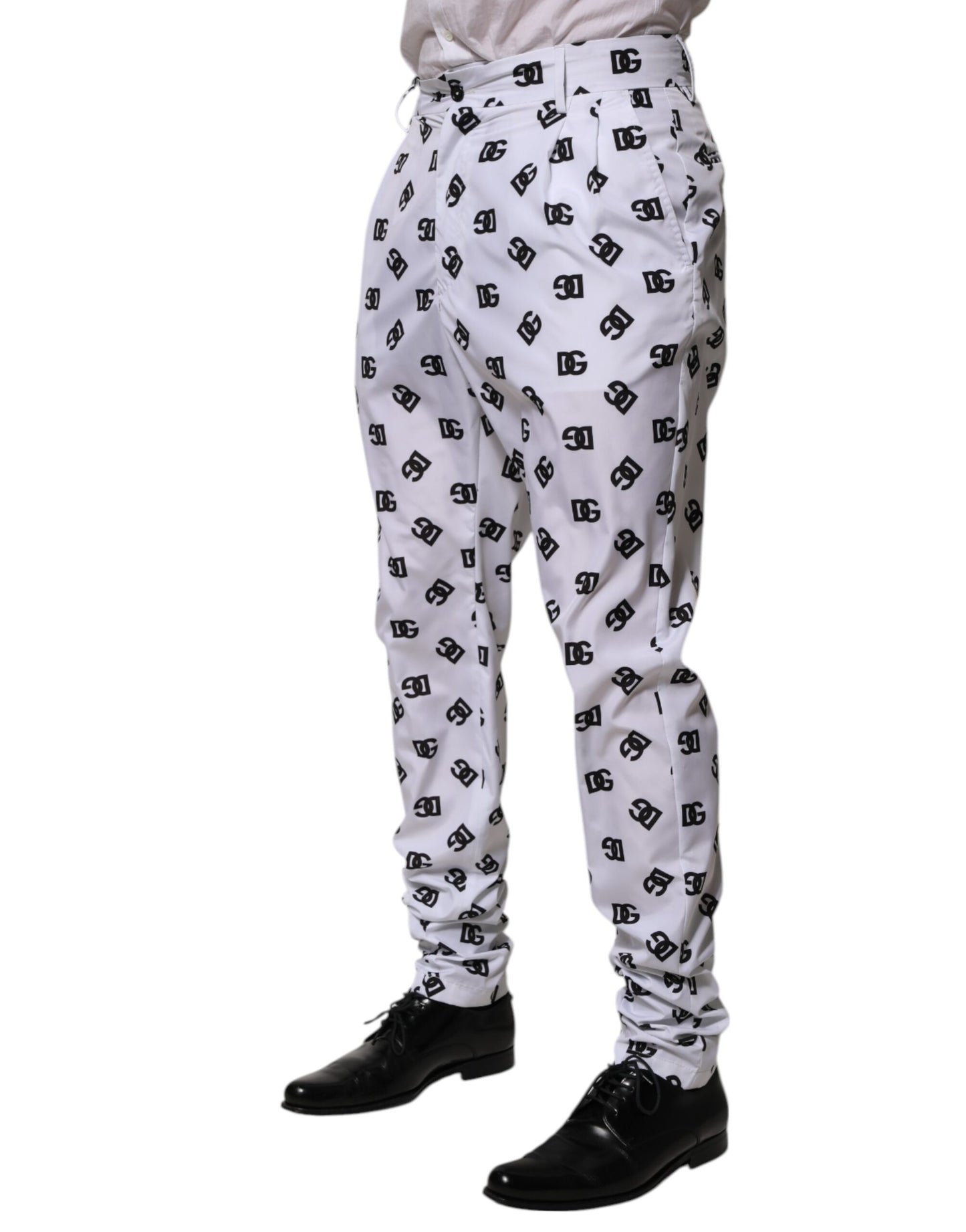 Dolce & Gabbana Weiße Logo-Baumwoll-Skinny-Denim-Hose