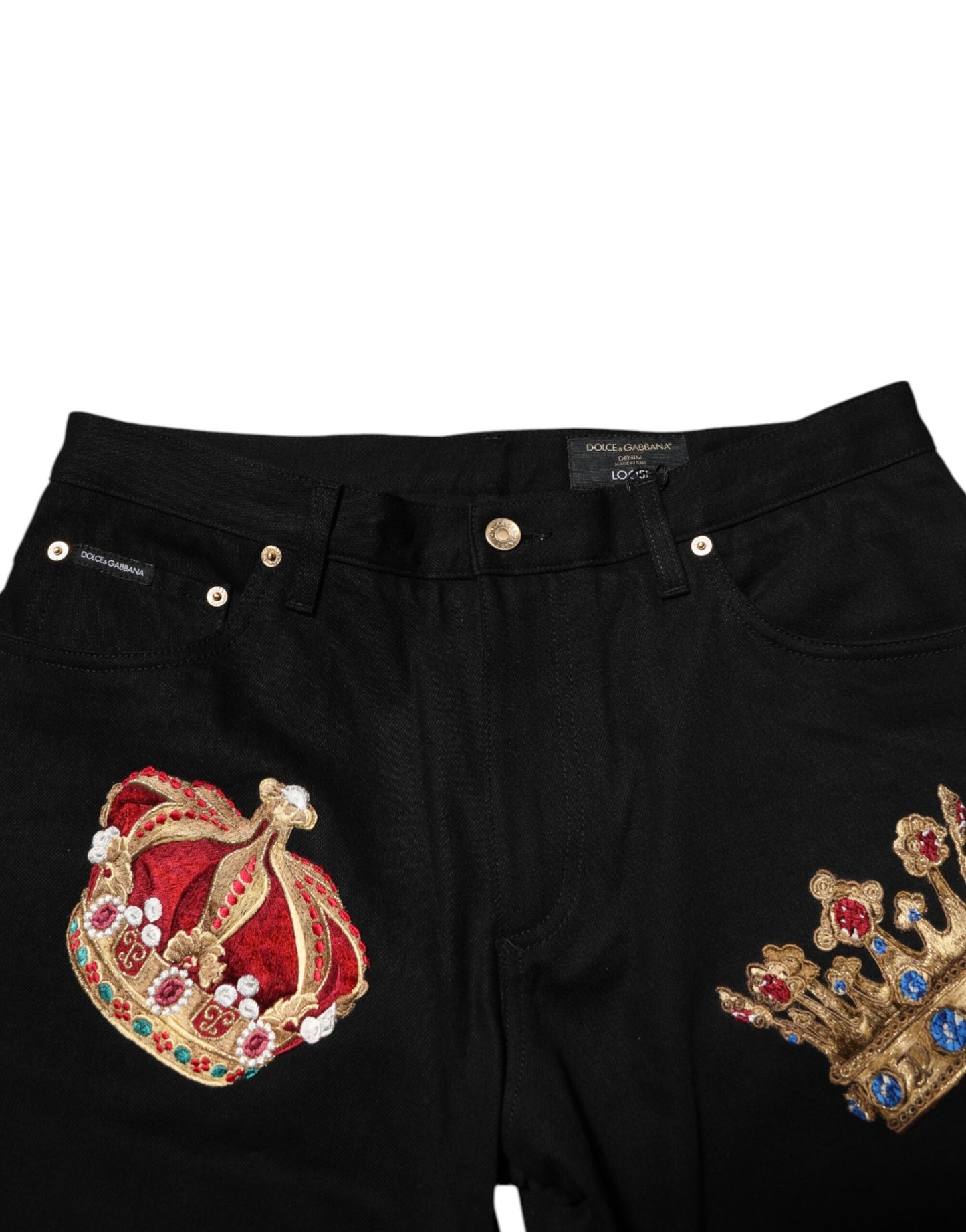 Dolce & Gabbana Schwarz Barock Royal Männer Kleid Hose Hose