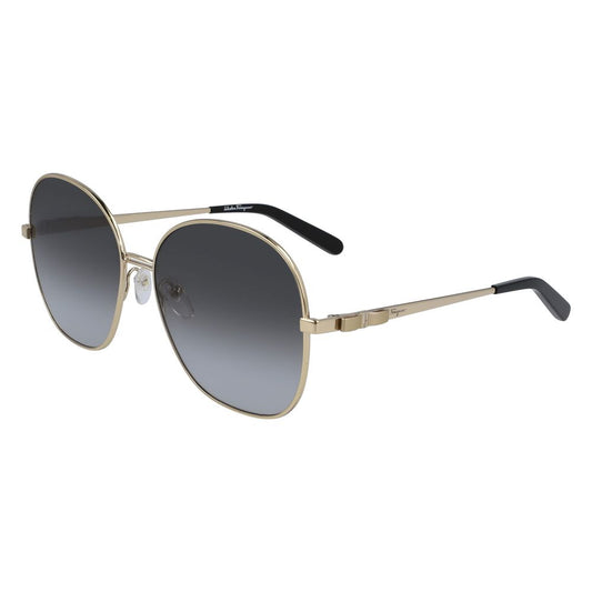 Salvatore Ferragamo Goldene Metall-Sonnenbrille