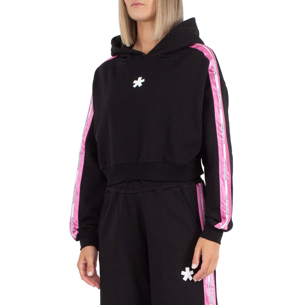 Comme Des Fuckdown Schwarzer Baumwoll-Kapuzenpullover für Frauen