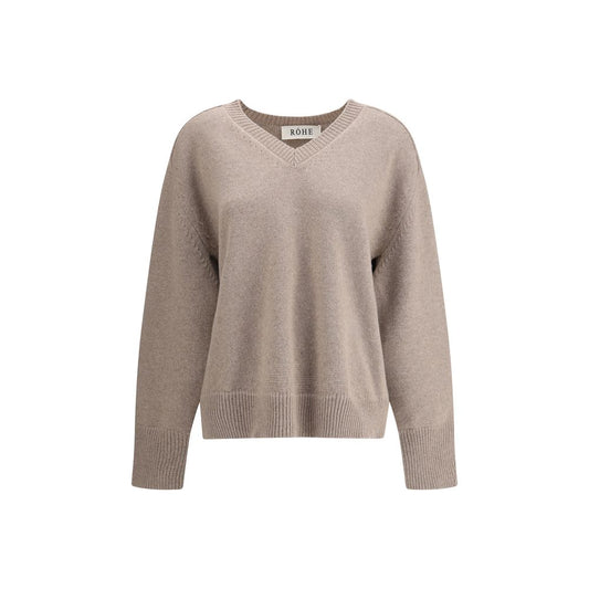 Rohe Pullover mit V-Ausschnitt aus Wolle