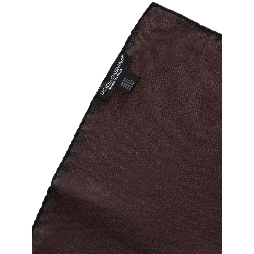 Dolce & Gabbana Einstecktuch aus brauner Seide