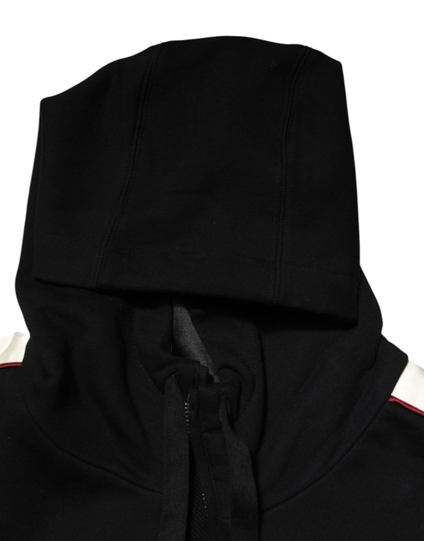 Dolce & Gabbana Schwarze Baumwollplakette Track Cardigan Pullover