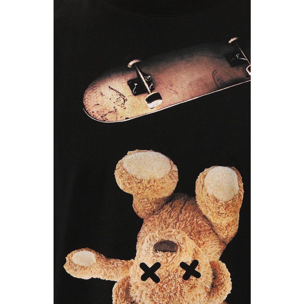 Diego Venturino Schwarzes T-Shirt aus Baumwolle