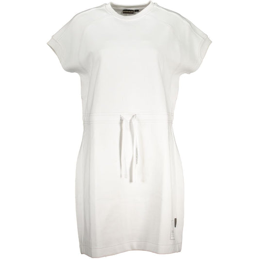 Napapijri Weißes Baumwollkleid