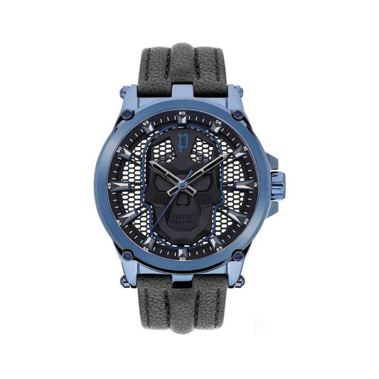 Police Schwarze Lederuhr