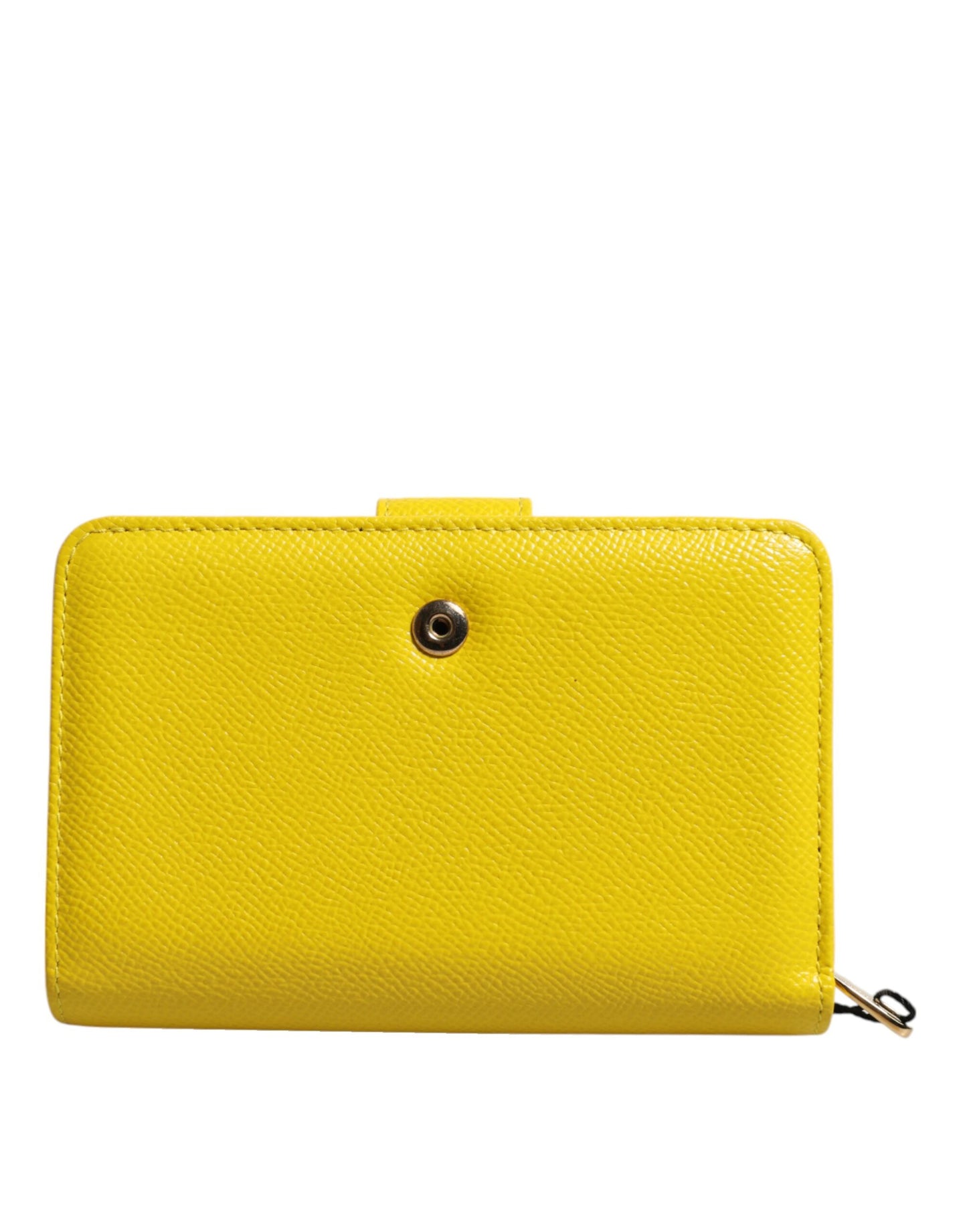 Dolce & Gabbana Gelbe Leder Bifold Continental Clutch Geldbörse