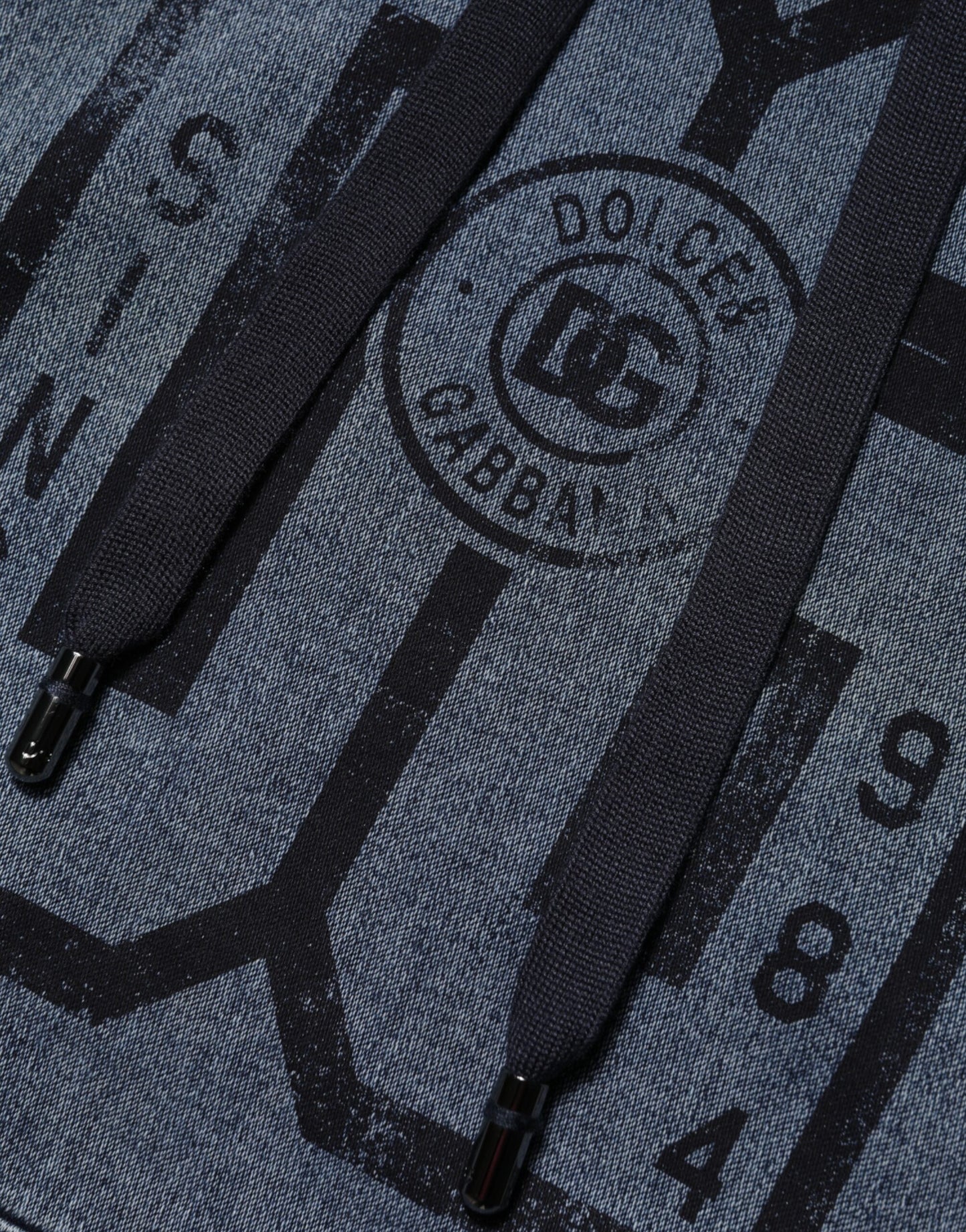 Dolce & Gabbana Blaues Sweatshirt mit Kapuze aus Baumwollmischung Pullover