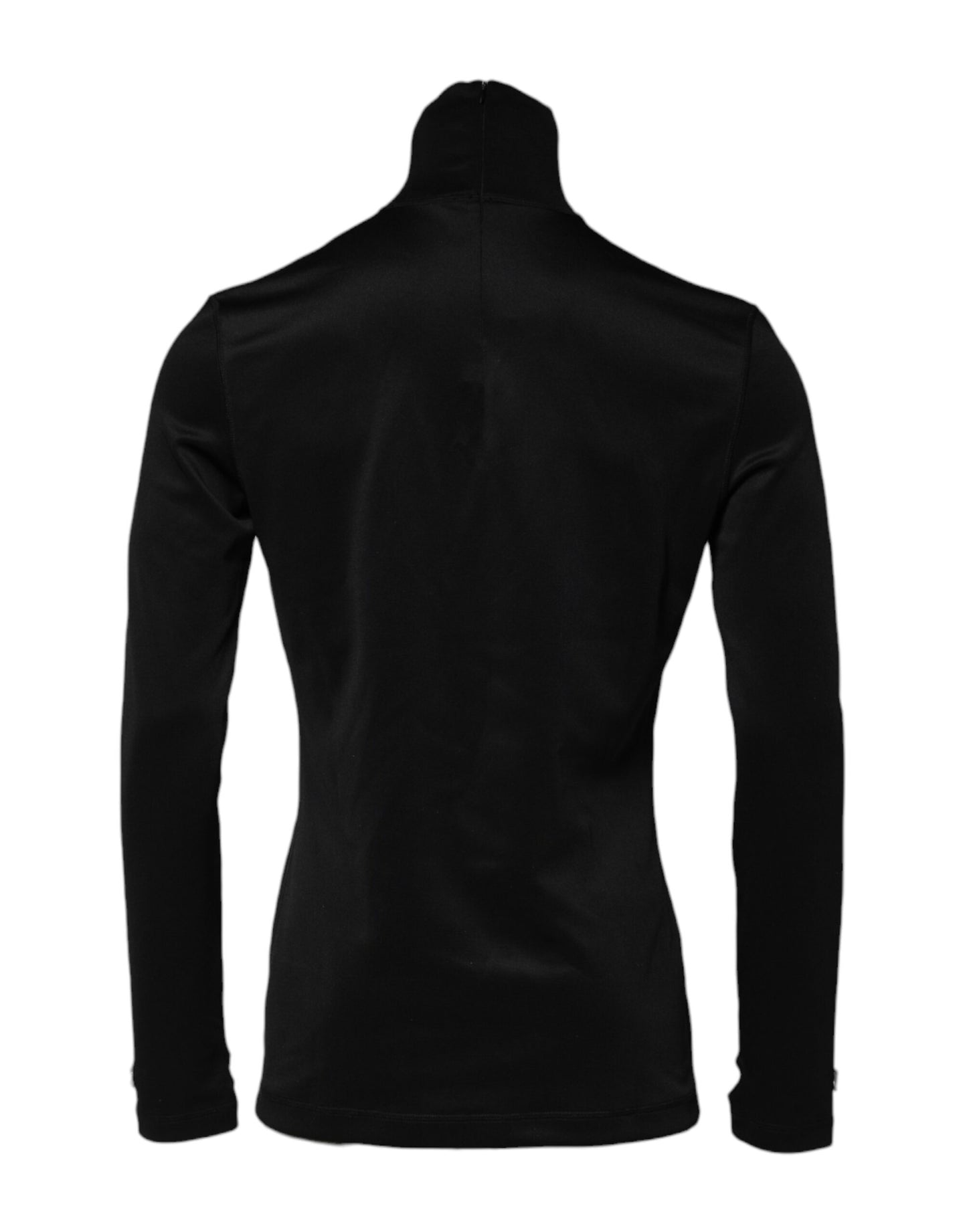 Dolce & Gabbana Schwarzer Polyester-Rollkragenpullover
