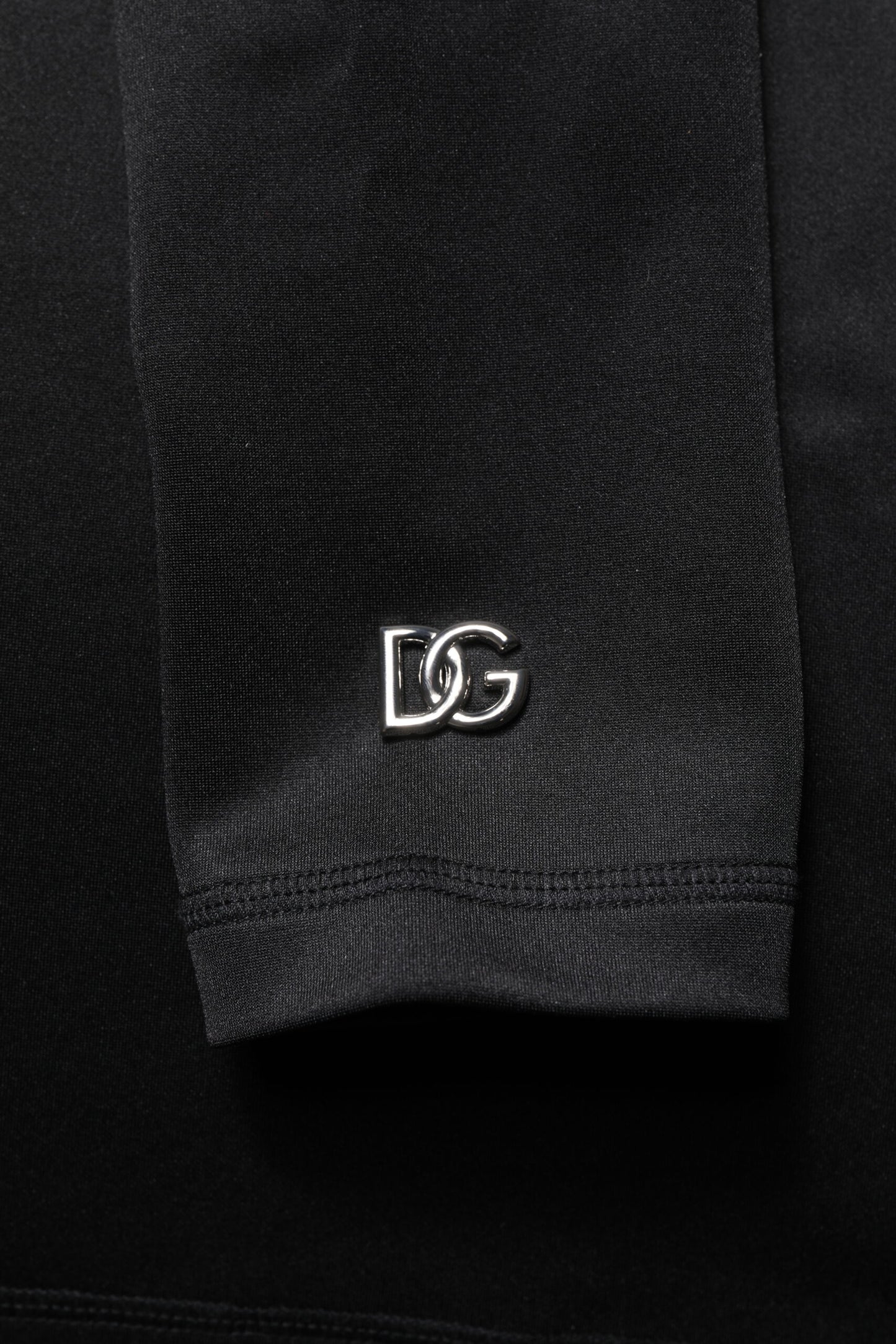 Dolce & Gabbana Schwarzer Polyester-Rollkragenpullover