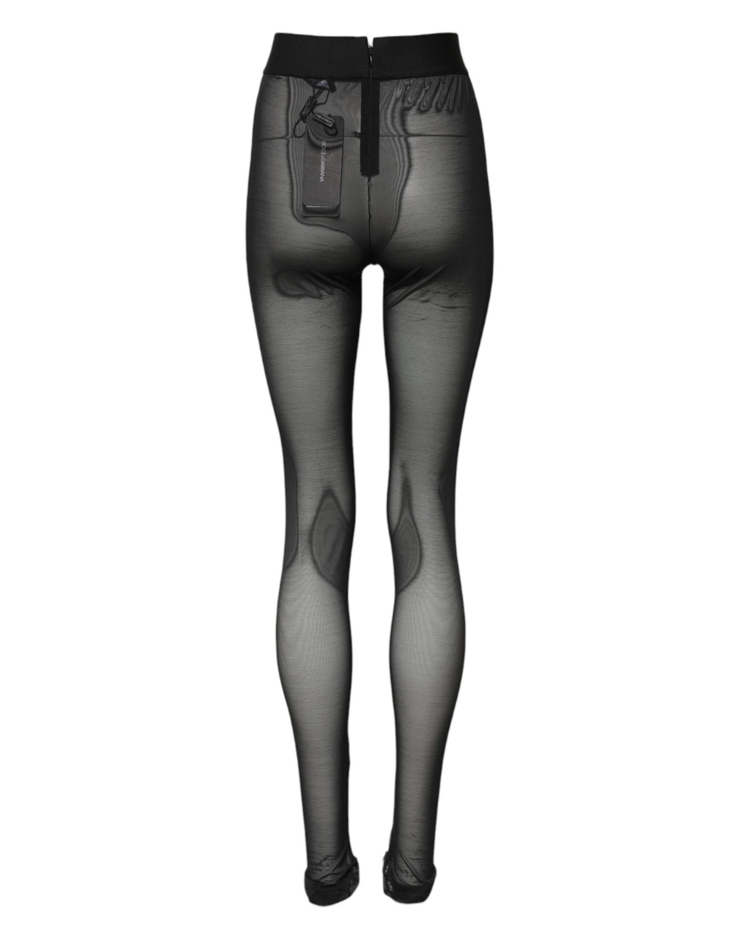 Dolce & Gabbana Schwarze Nylon-Leggings Stretch-Hose