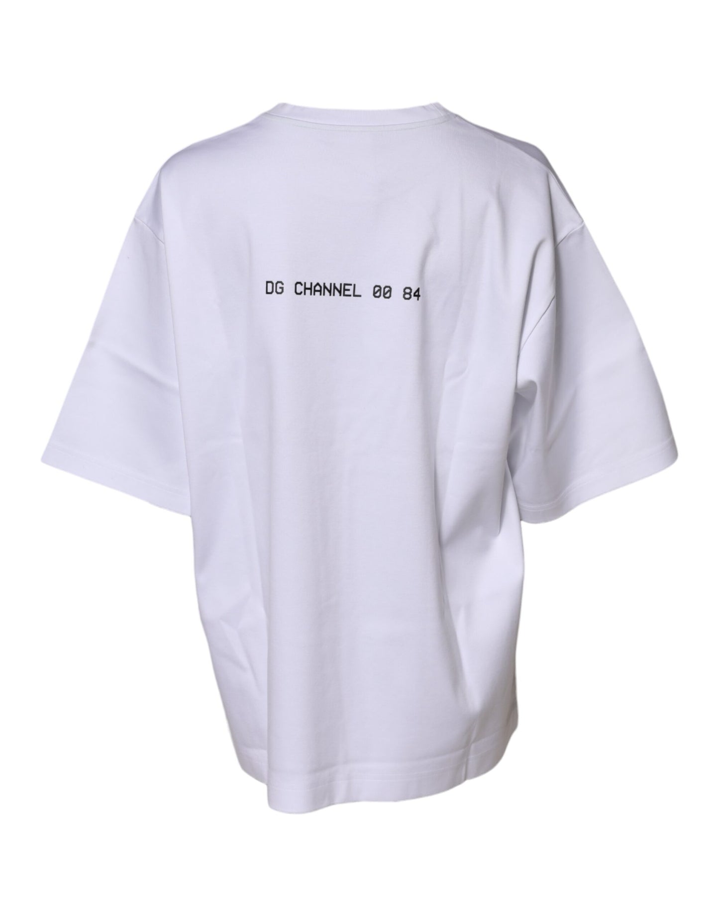 Dolce & Gabbana Weißes T-Shirt mit bedruckten kurzen Ärmeln aus Baumwolle