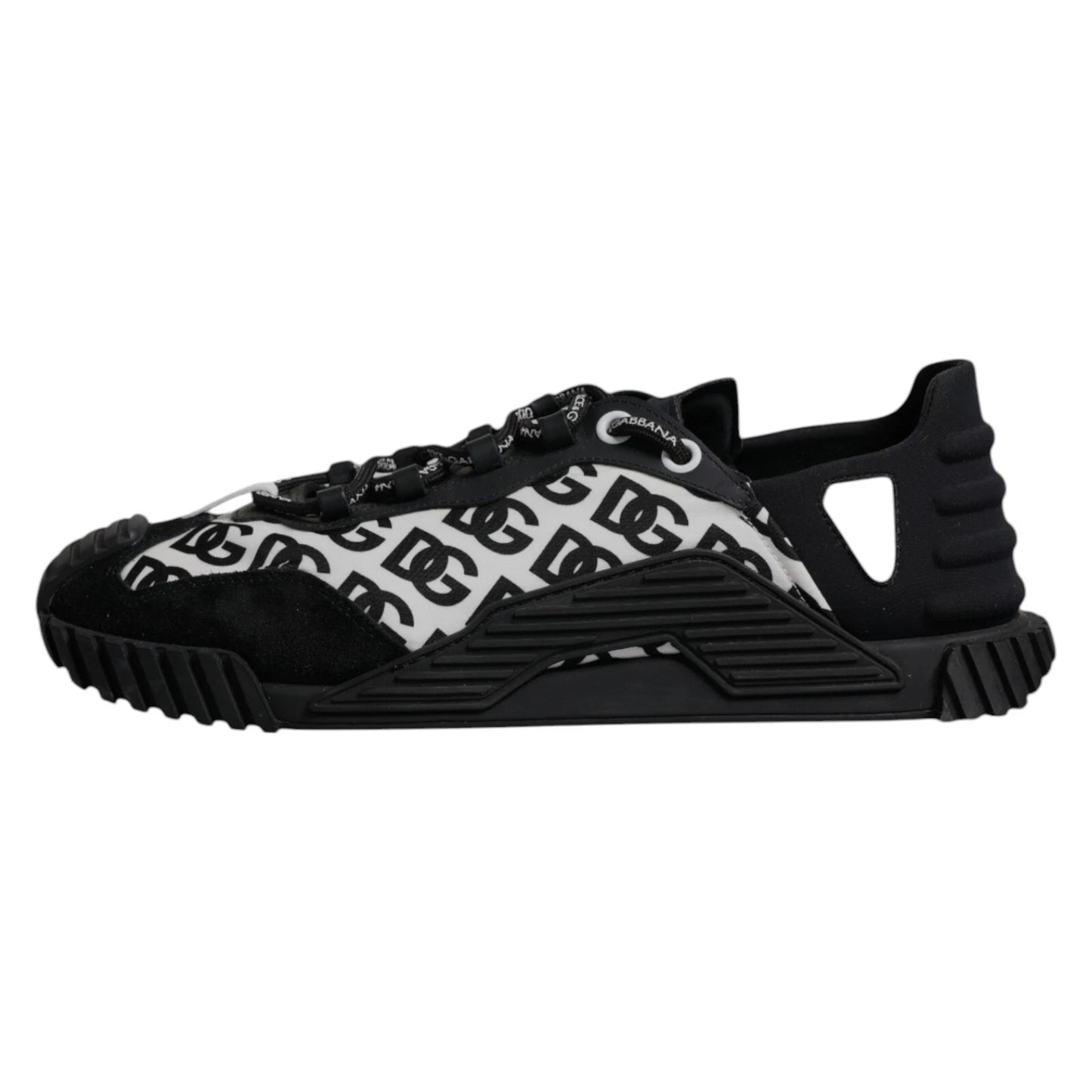 Dolce & Gabbana Schwarz Logo Lace Up Low Top NS1 Turnschuhe