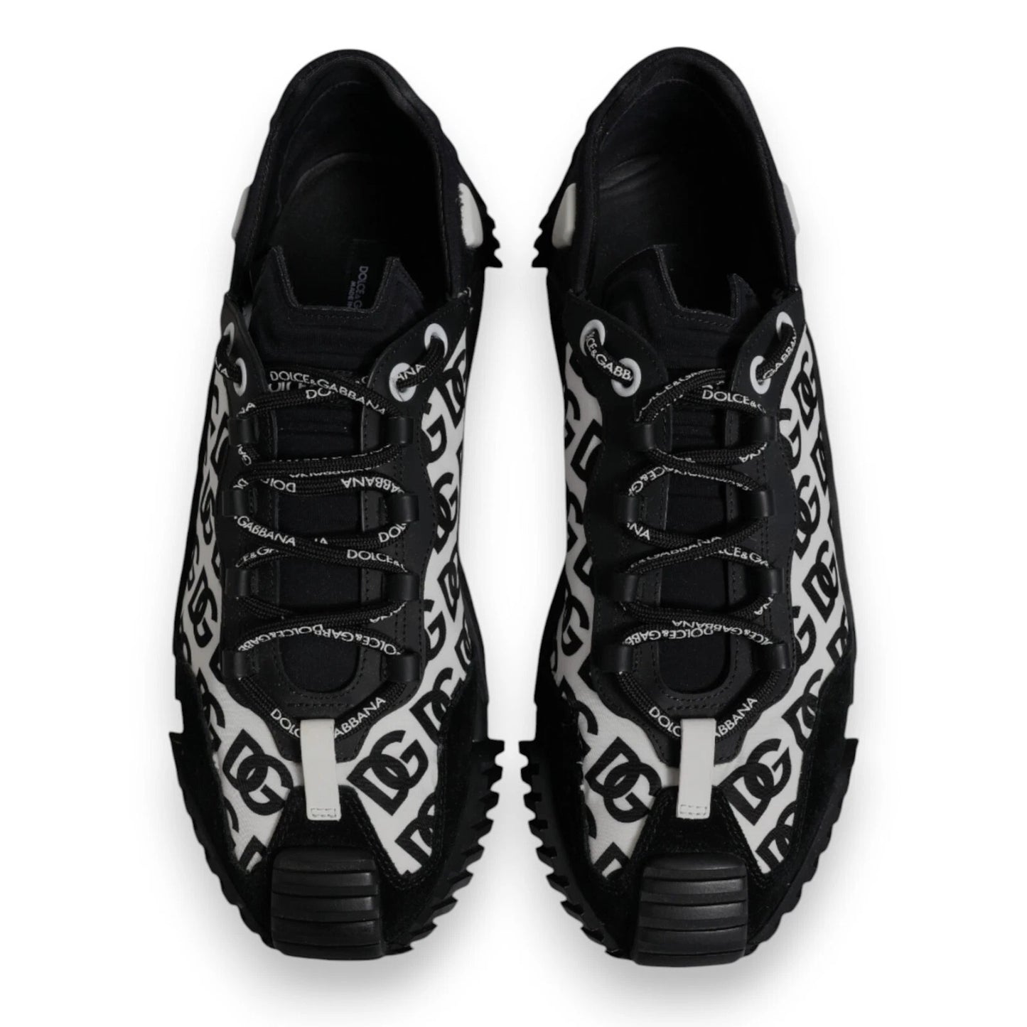 Dolce & Gabbana Schwarz Logo Lace Up Low Top NS1 Turnschuhe