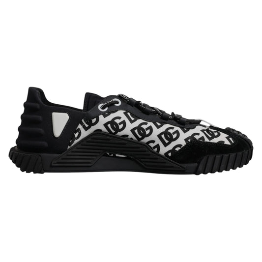 Dolce & Gabbana Schwarz Logo Lace Up Low Top NS1 Turnschuhe