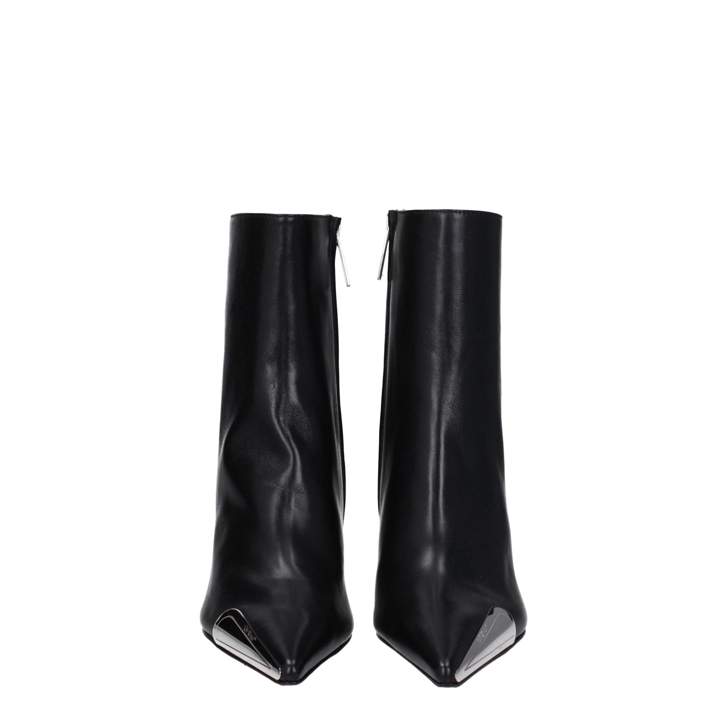 Off-White Schwarze Lederstiefeletten