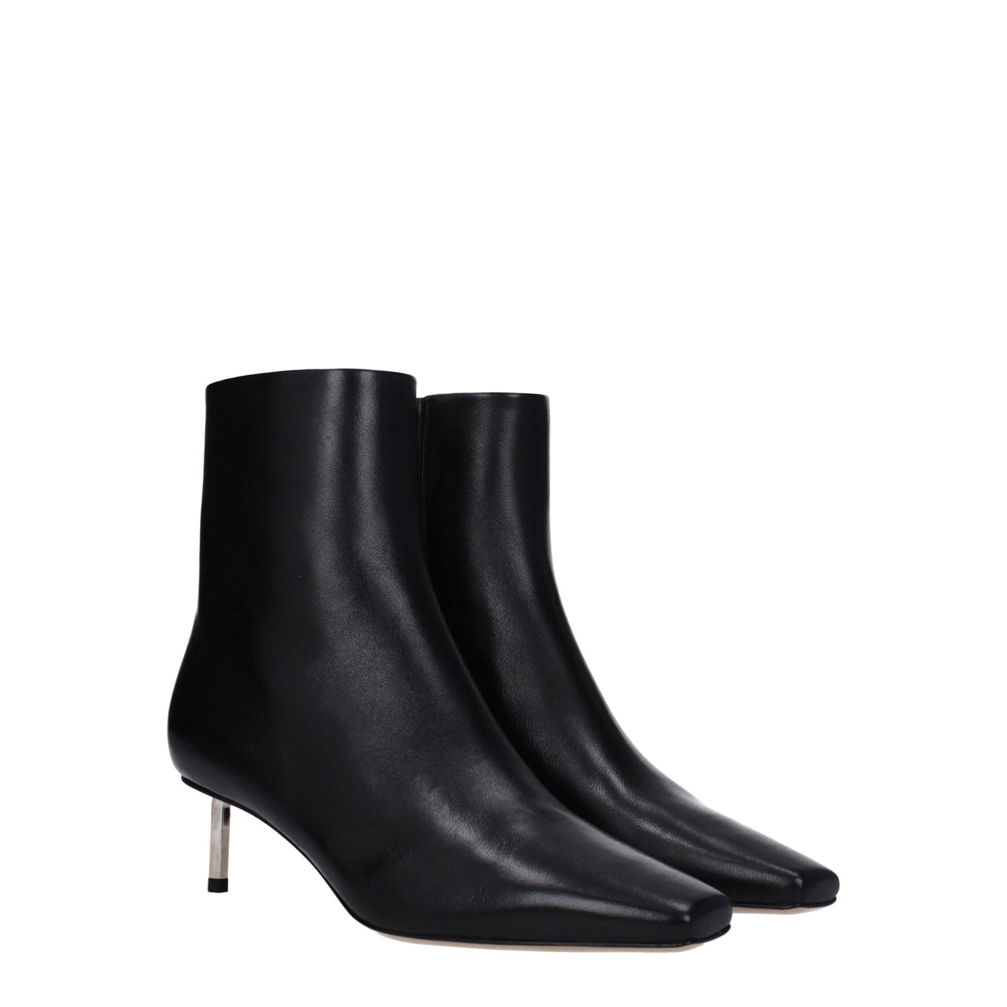 Off-White Schwarze Lederstiefeletten