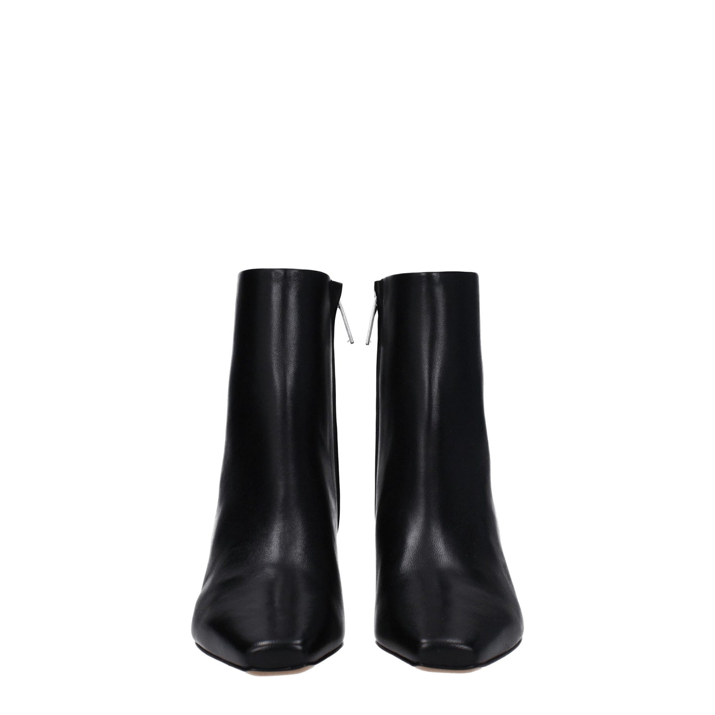 Off-White Schwarze Lederstiefeletten
