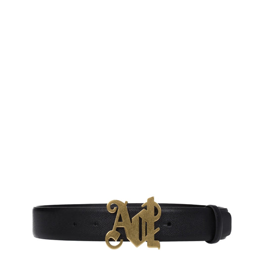 Palm Angels Schwarzes Leder Regular Gürtel