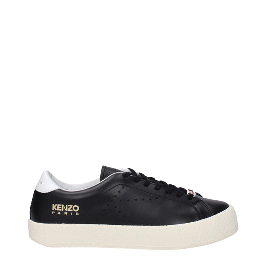 Kenzo Schwarze Leder Low Tops