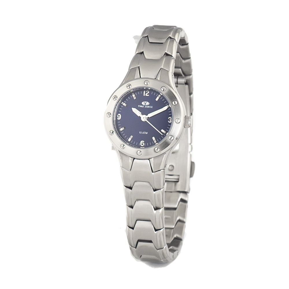 Time Force Silberne Edelstahl-Dress-Watch