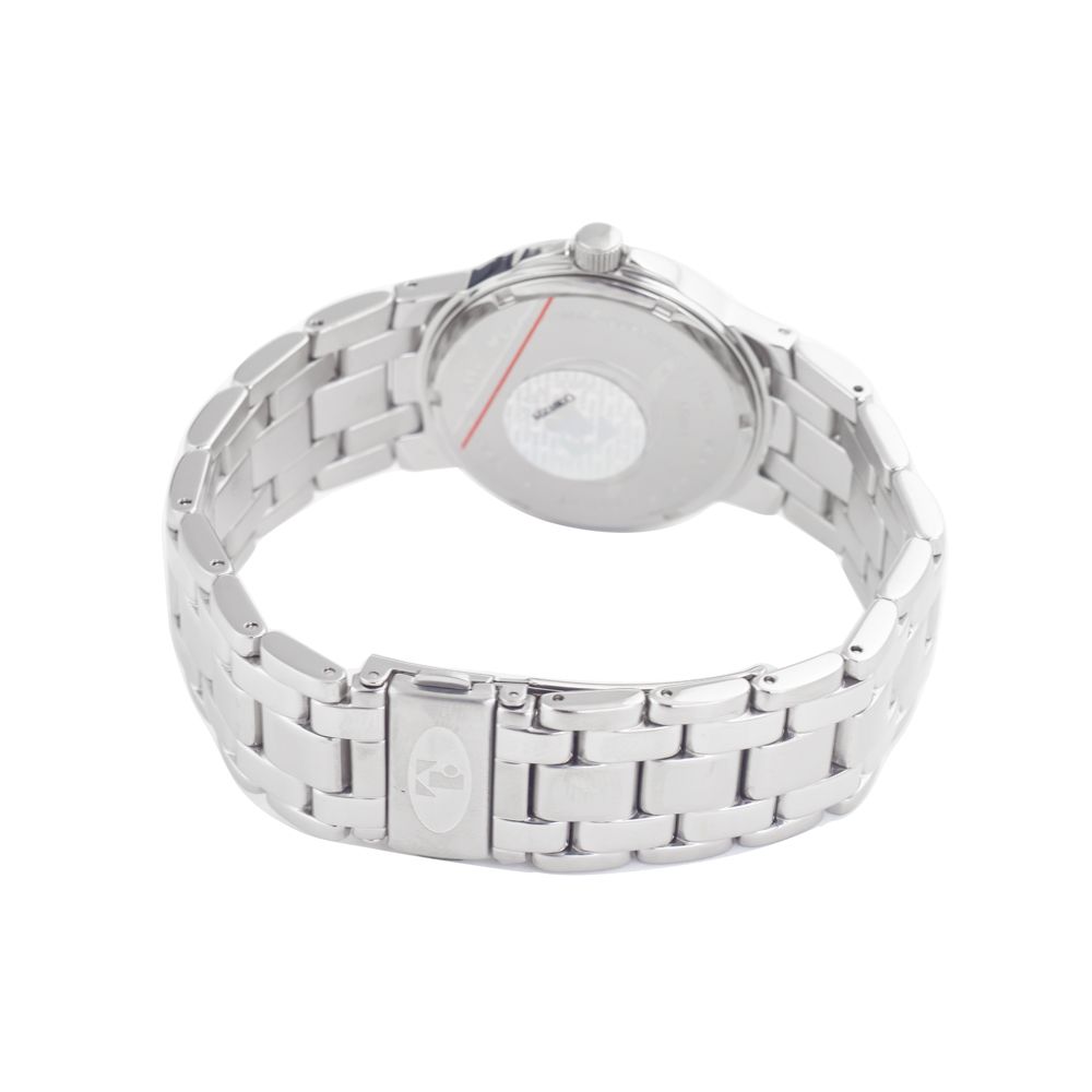 Time Force Silberne Edelstahl-Armbanduhr
