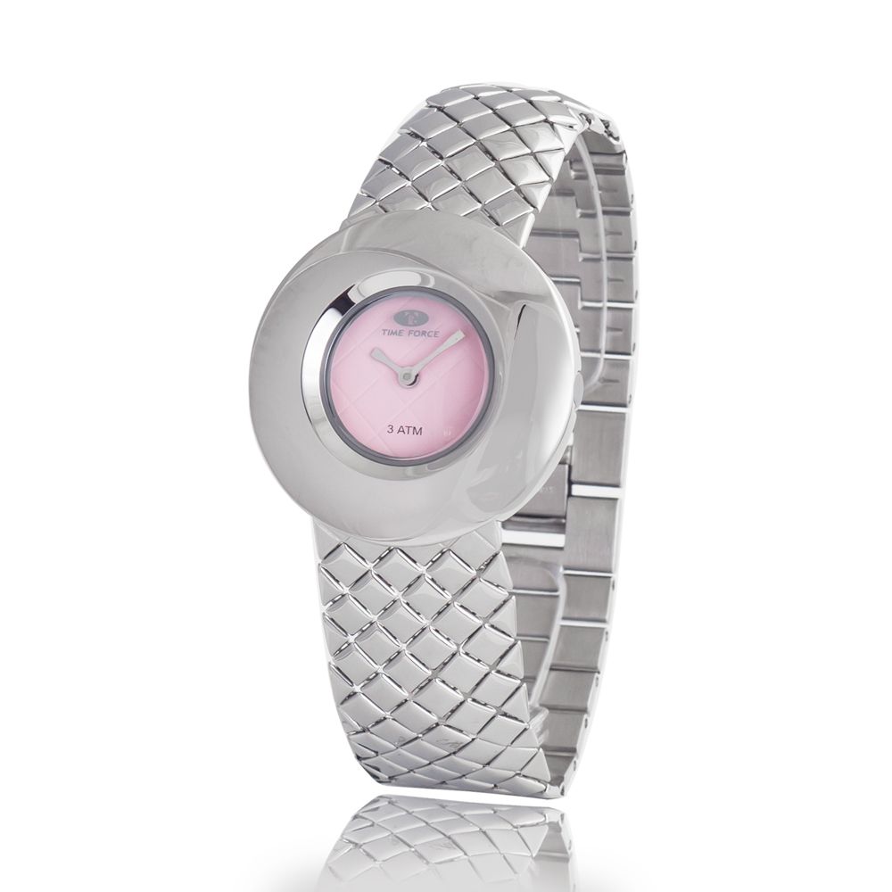 Time Force Silberne Edelstahl-Dress-Watch