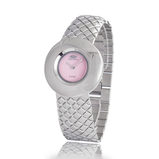 Time Force Silberne Edelstahl-Dress-Watch