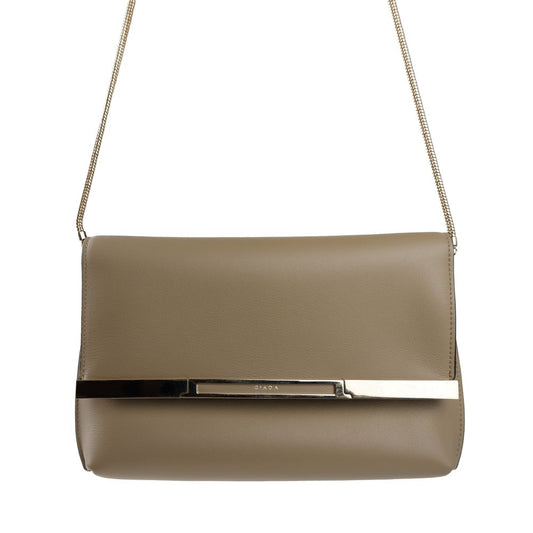 Giada Beige Leder Crossbody Tasche
