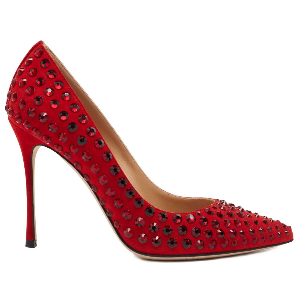 Sergio Rossi Rote Pumps aus Kalbsleder