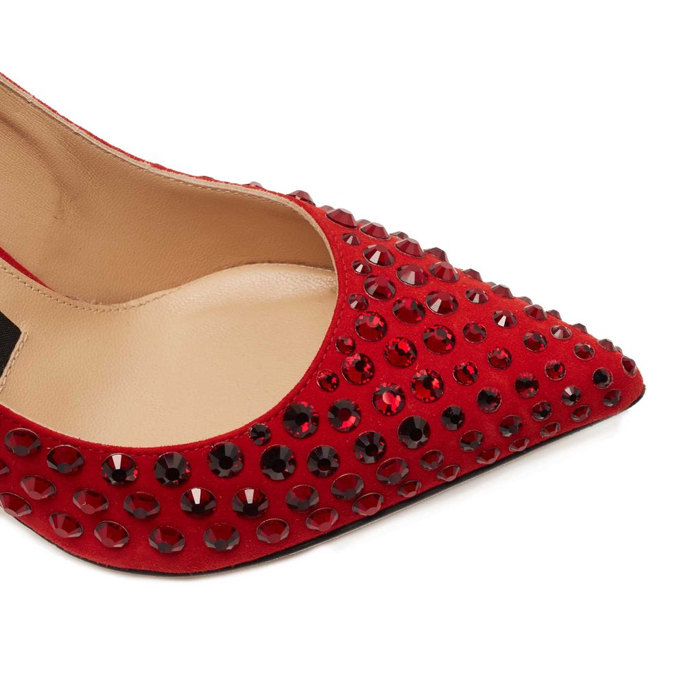 Sergio Rossi Rote Pumps aus Kalbsleder