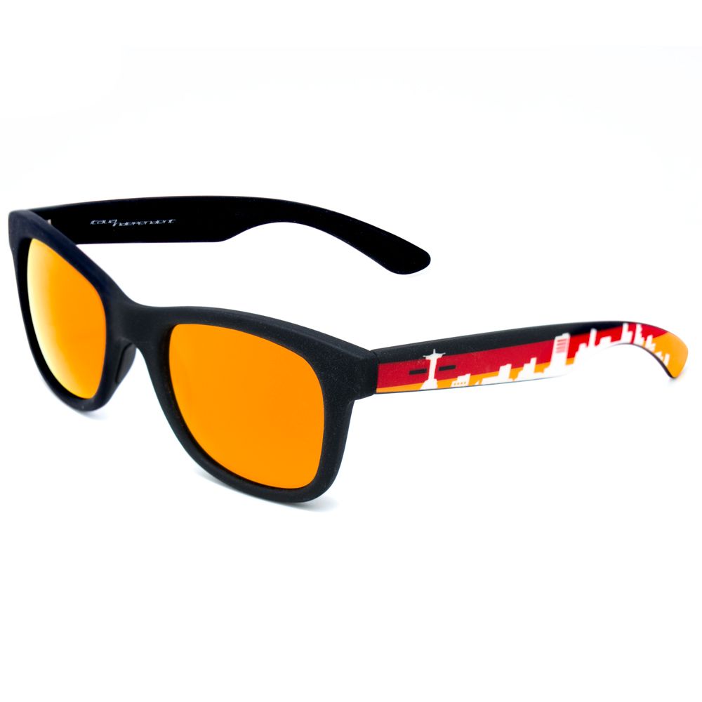 Italia Independent Schwarze Acetat-Sonnenbrille
