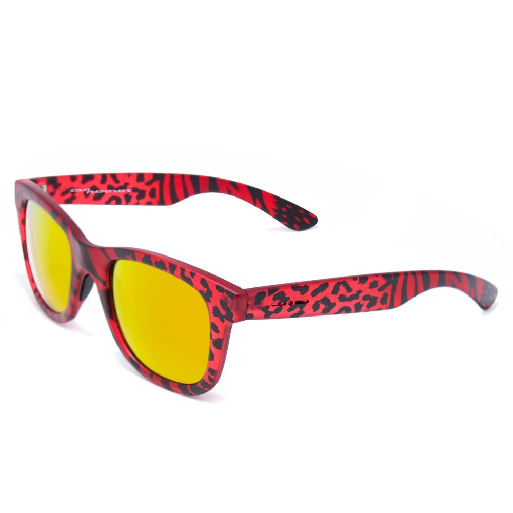 Italia Independent Rote Acetat-Sonnenbrille