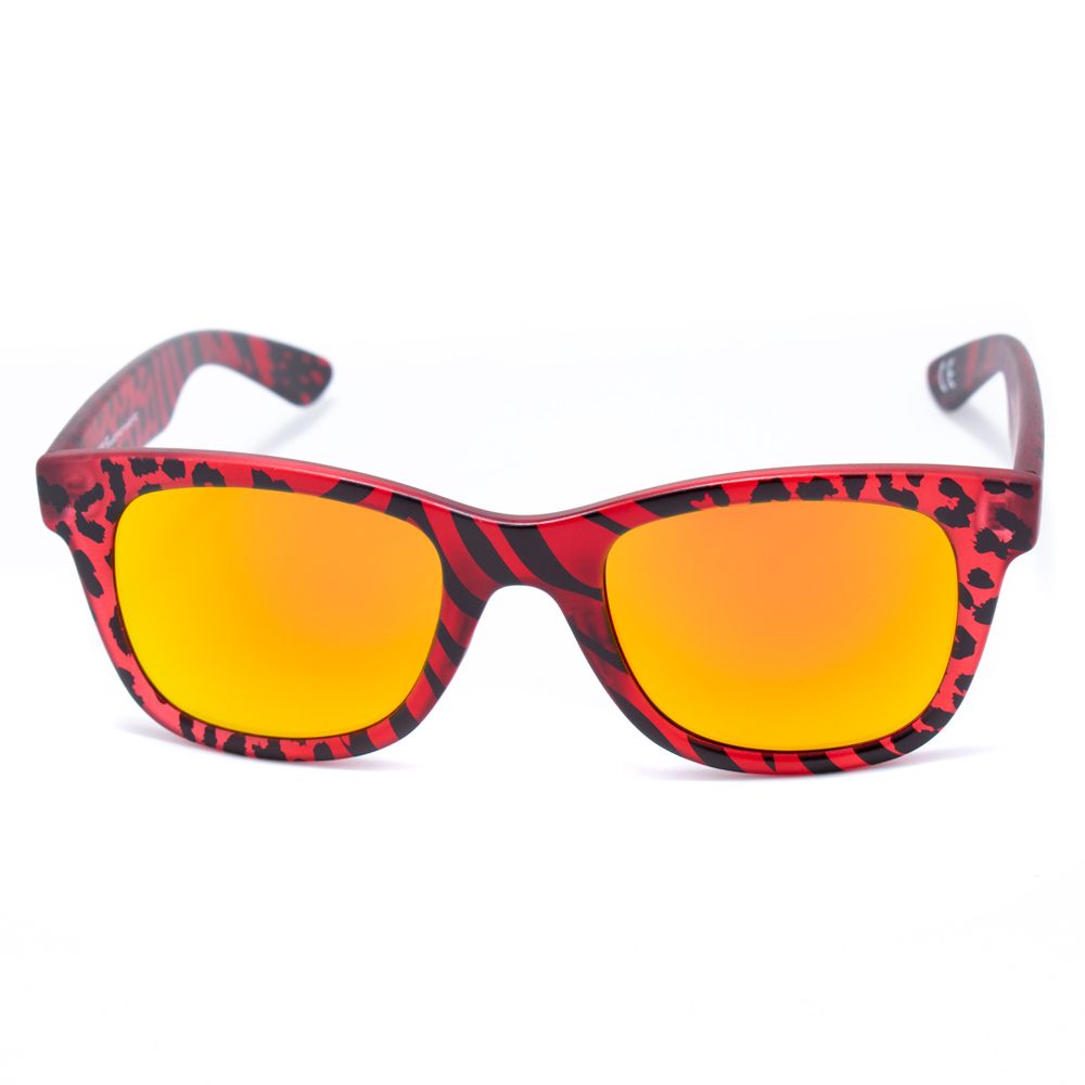 Italia Independent Rote Acetat-Sonnenbrille