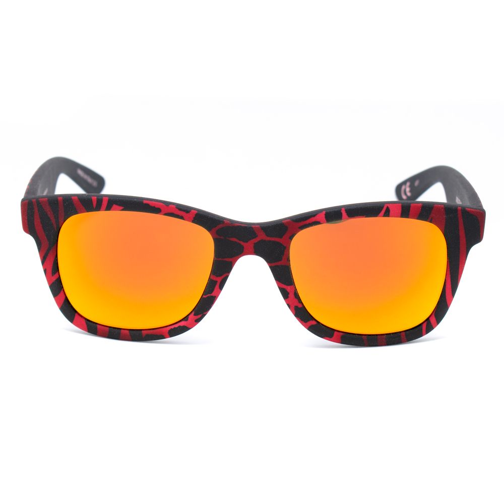 Italia Independent Rote Acetat-Sonnenbrille