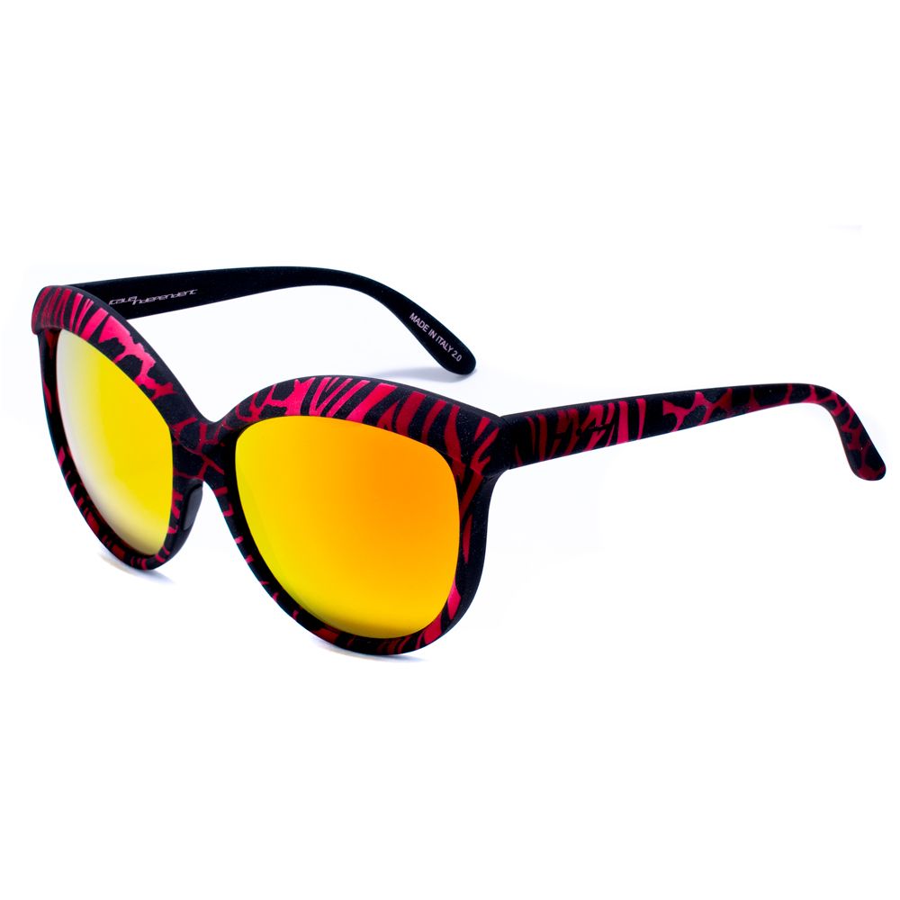 Italia Independent Rote Acetat-Sonnenbrille