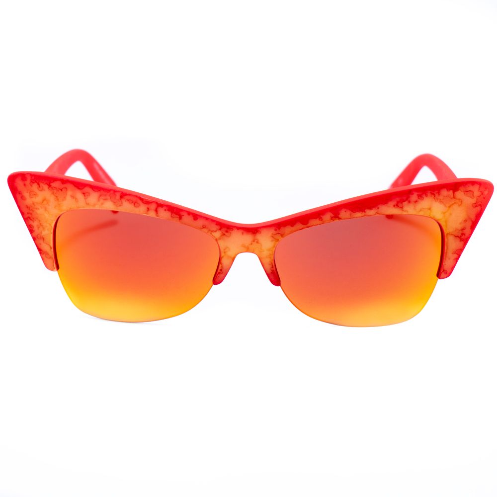 Italia Independent Rote Acetat-Sonnenbrille