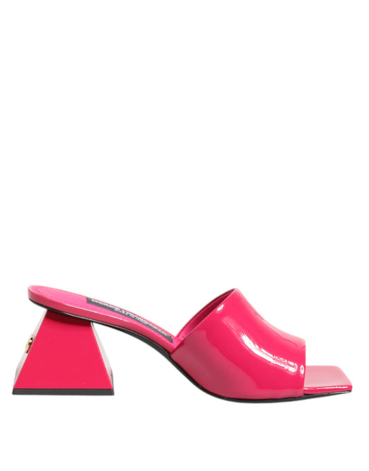 Dolce & Gabbana Rosa Offene Zehe Blockabsatz Mules Sandalen Schuhe