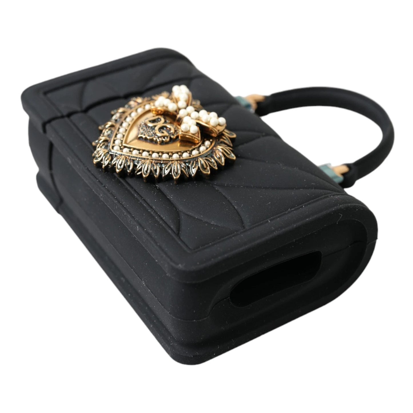 Dolce & Gabbana Fall schwarz Silikon Hingabe Herz Abdeckung Hand Tasche Airpod