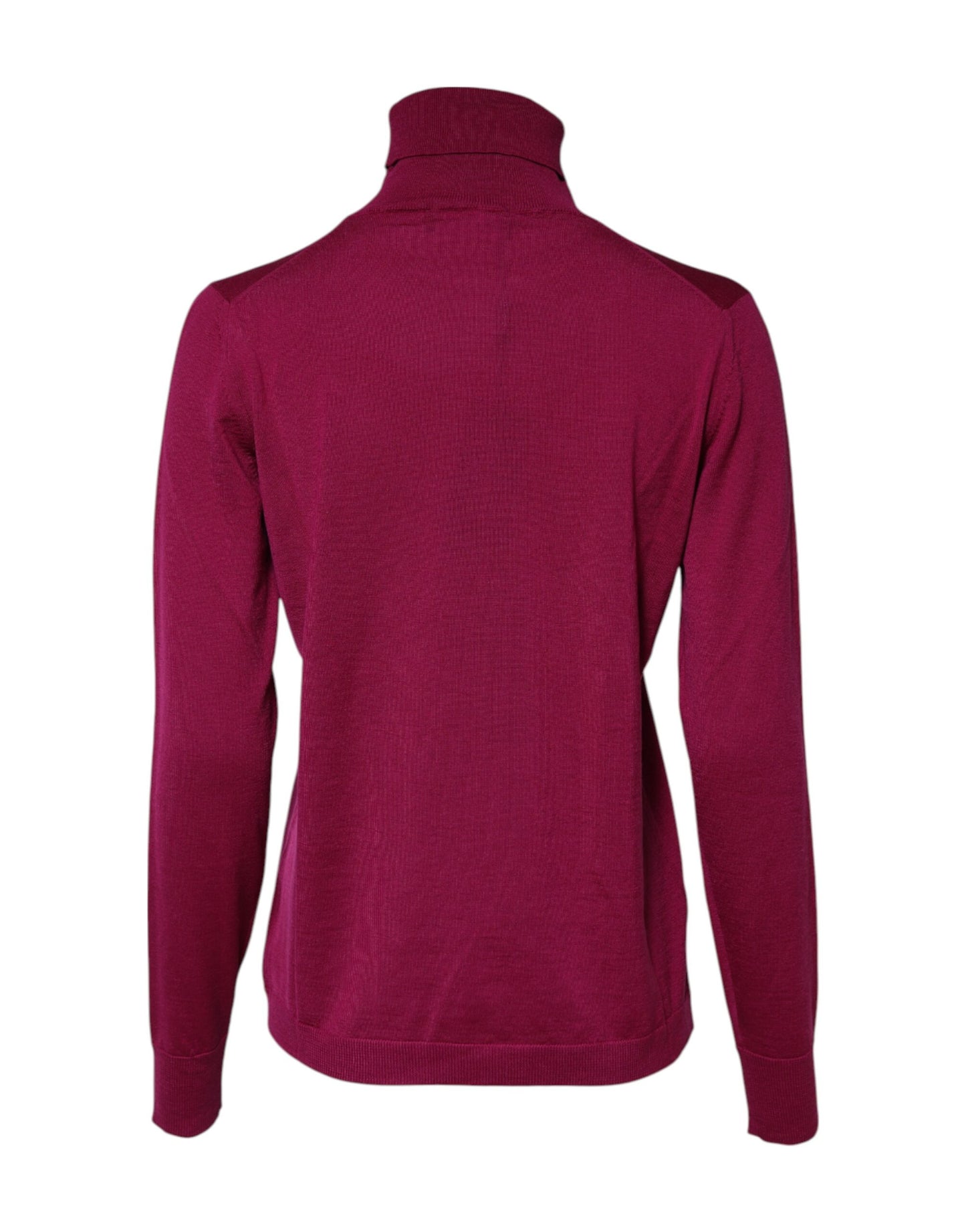Dolce & Gabbana Fuchsia Langarm-Rollkragenpullover aus Wolle
