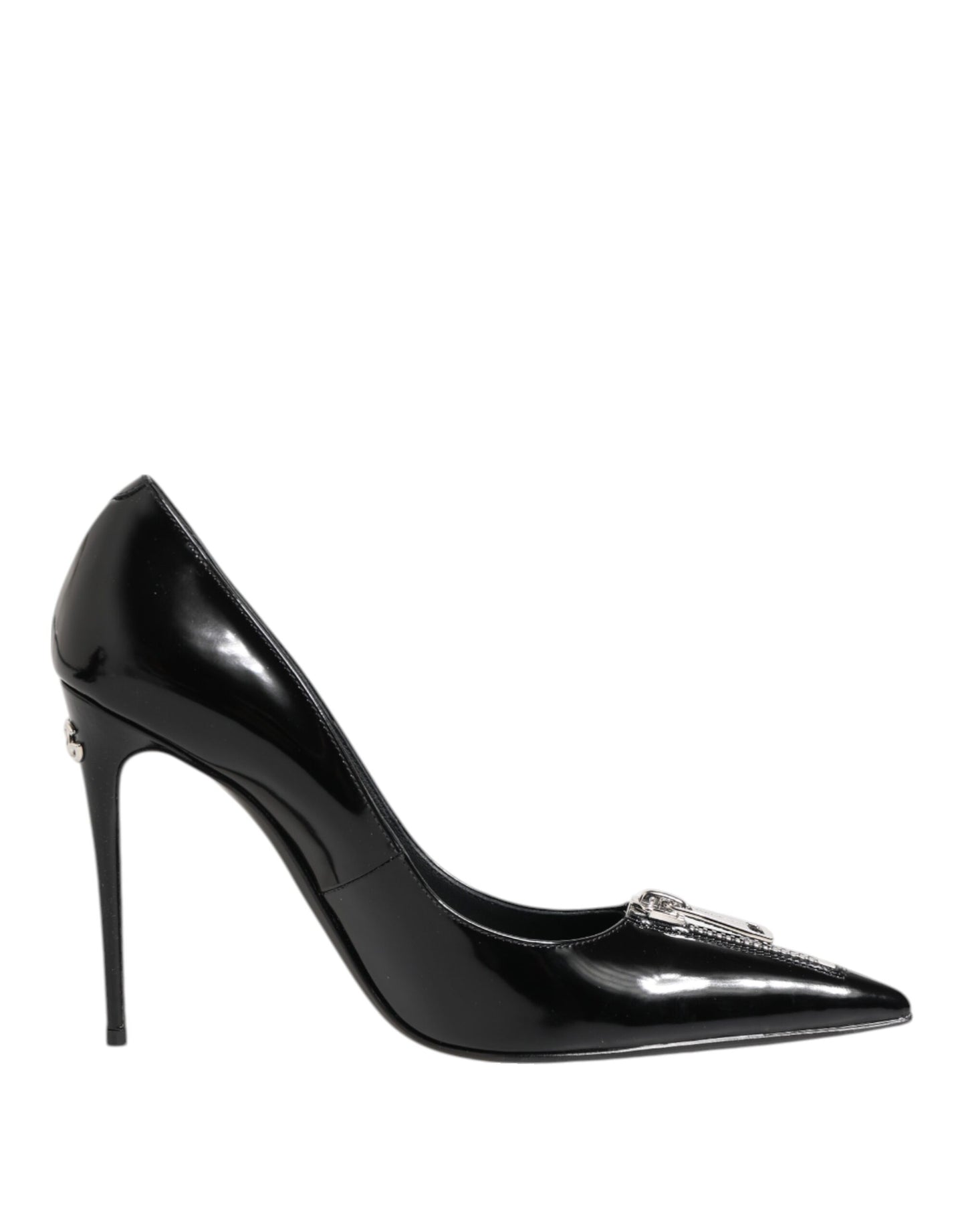Dolce & Gabbana Schwarz Lackleder Reißverschluss Heels Pumps Schuhe