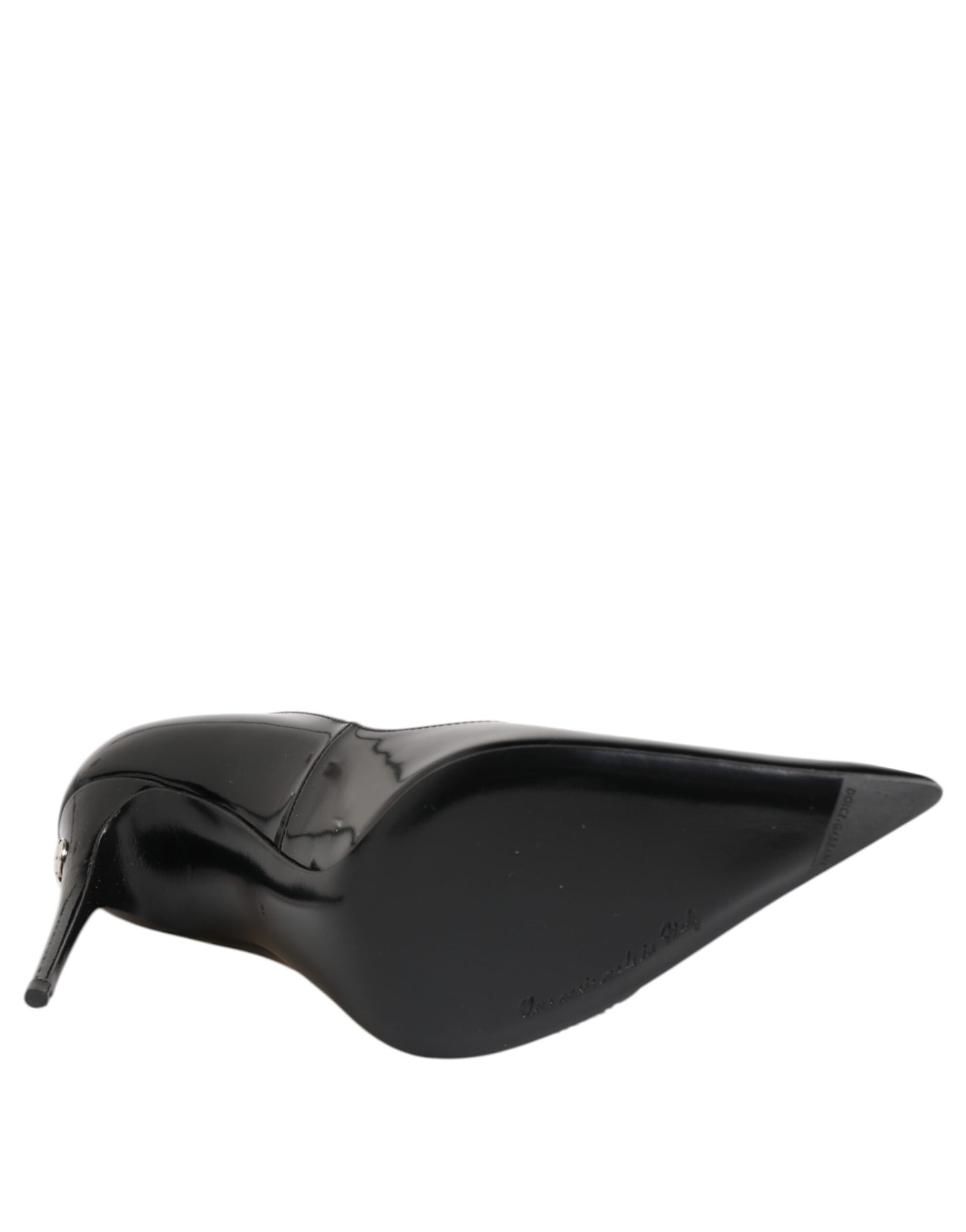 Dolce & Gabbana Schwarz Lackleder Reißverschluss Heels Pumps Schuhe